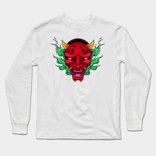 Hannya & Flames Long Sleeve T-Shirt